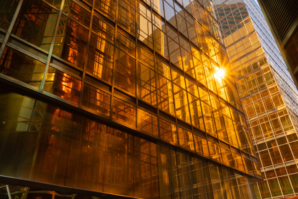 golden-building-windows-glass-of-modern-office-skyscrapers-in-technology-and-business-concept-facade-design-construction-structure-of-architecture-or-engineering-exterior-for-urban-city-background-2